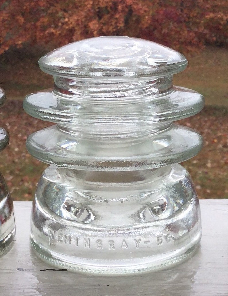 Vintage Clear Glass Insulator Hemingray No 56 Kerr Armstrong CD 203