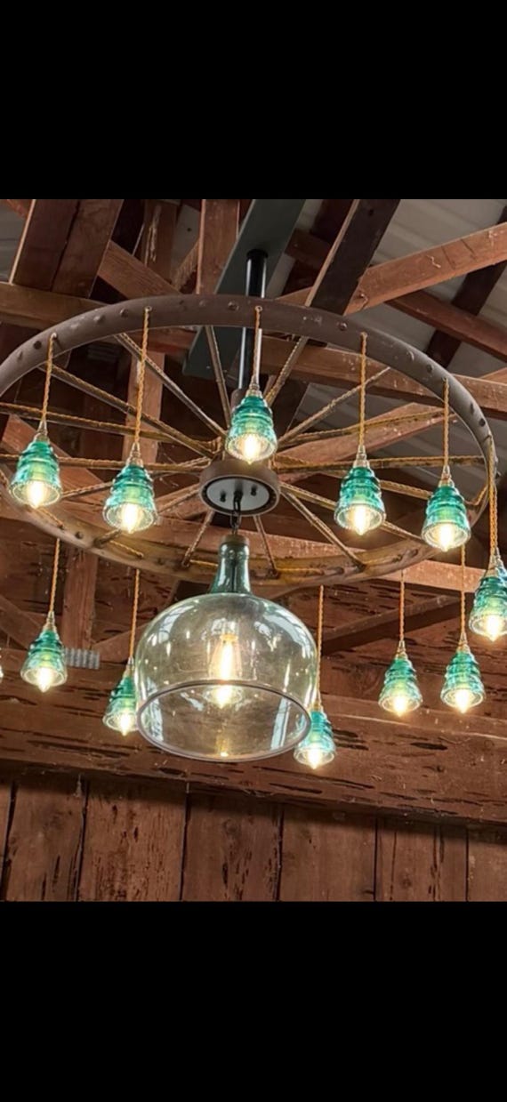 ヘミングレイ　HEMINGRAY ガラス製 ライト 照明 19−42 Vintage Predrilled Hemingray No 42 Original Aqua Glass Insulator