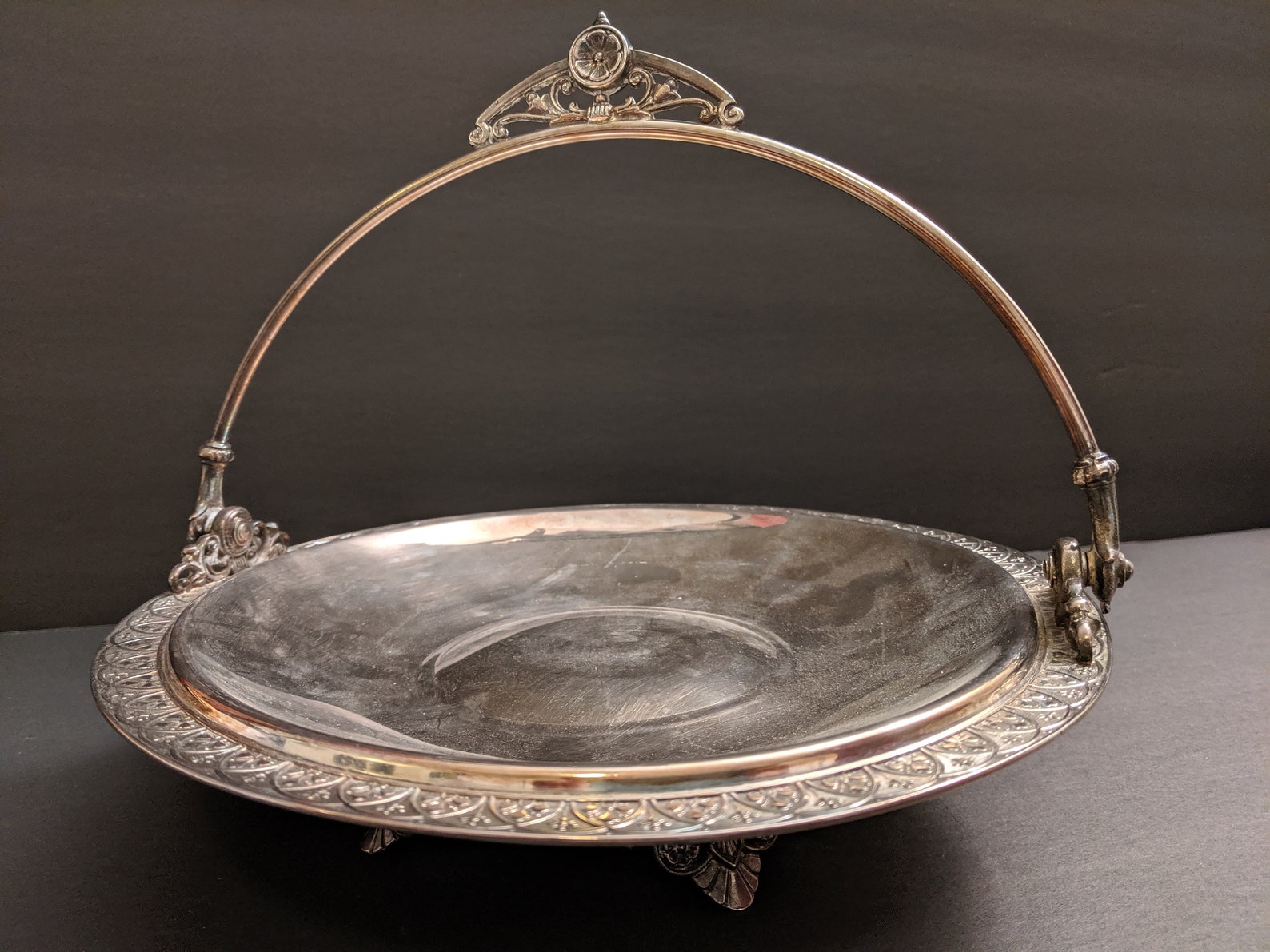 Antique James W. Tufts Triple Plate Silver Bride's Basket Etsy