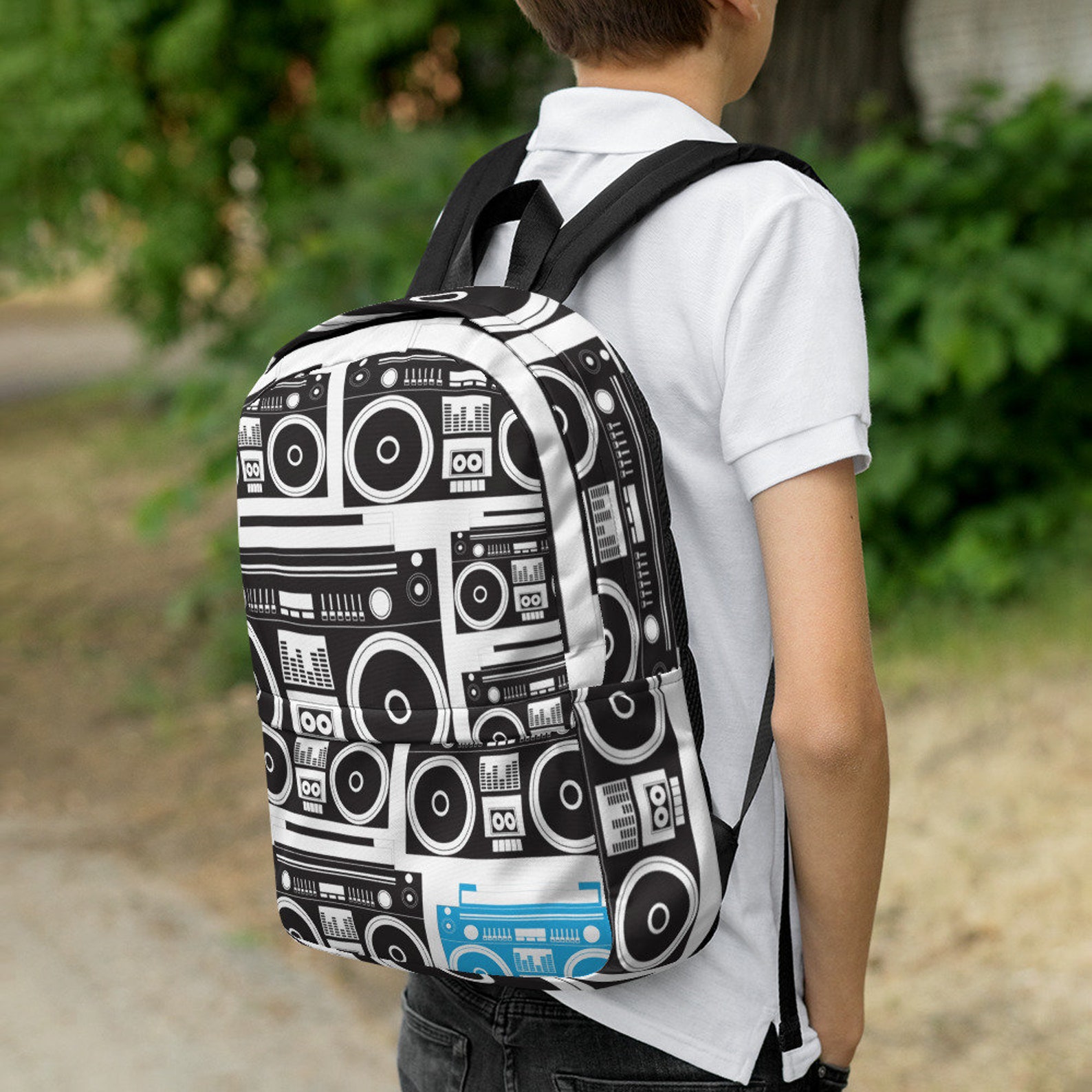 Black White & Boom Boombox Backpack Etsy