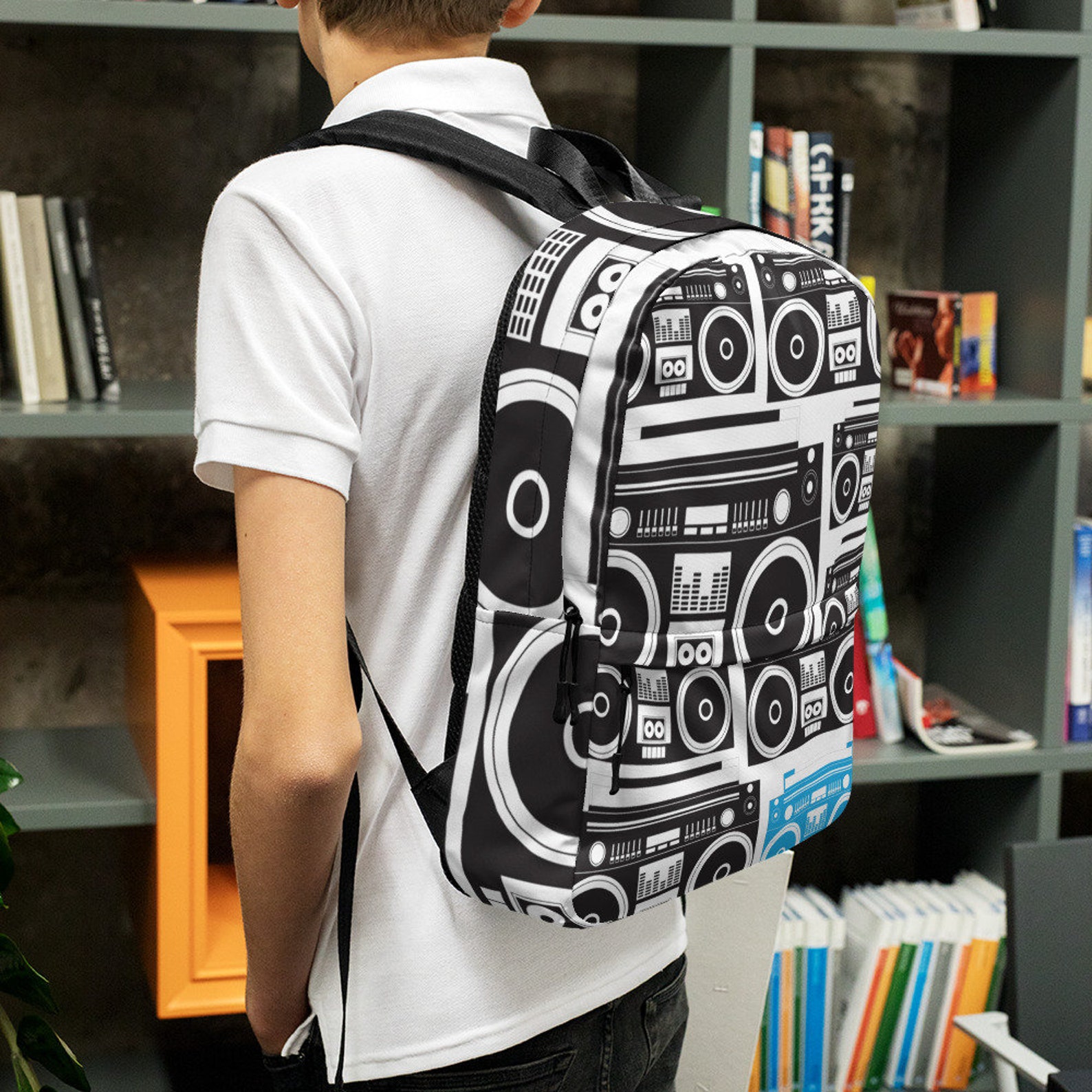 Black White & Boom Boombox Backpack Etsy