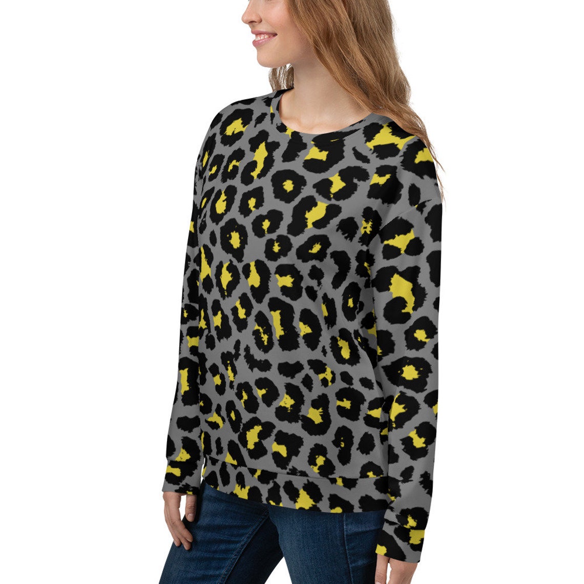 Leopard Print Women's Sweatshirt | Etsy