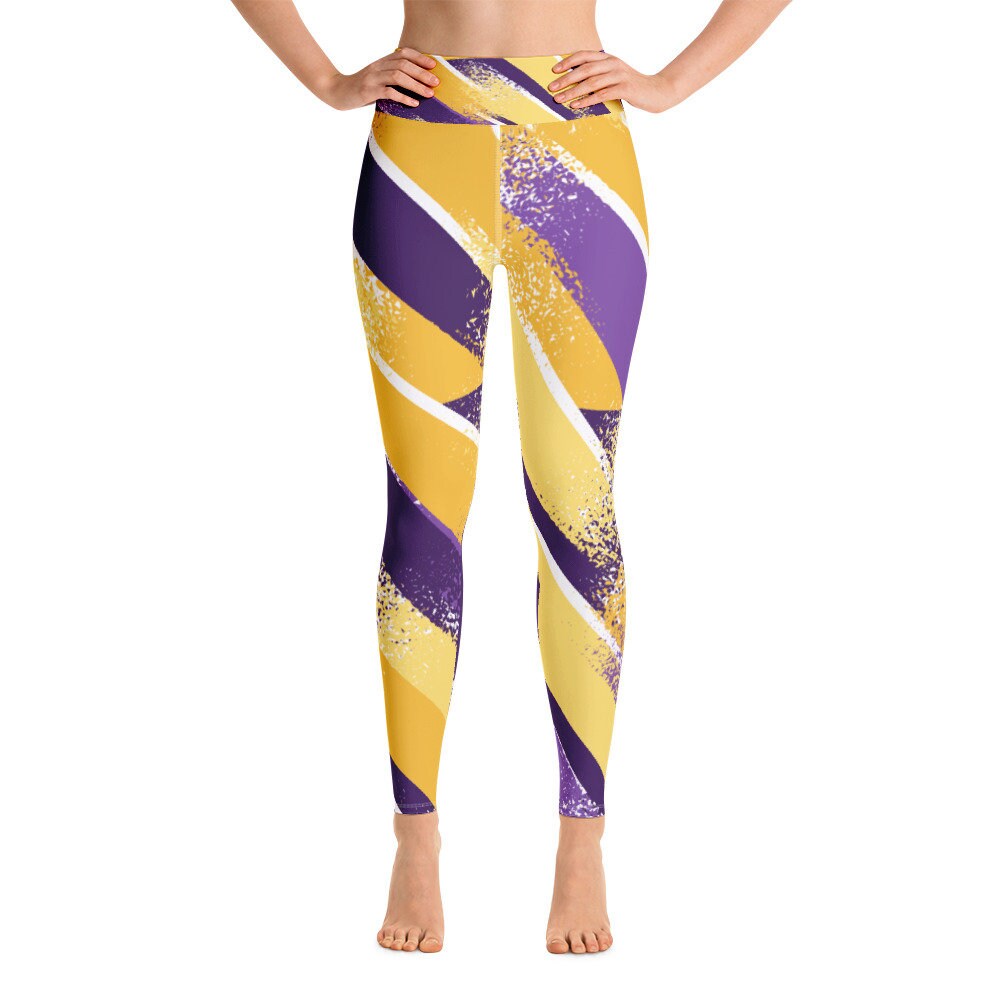 Vintage LA Lakers Paint Yoga Leggings 