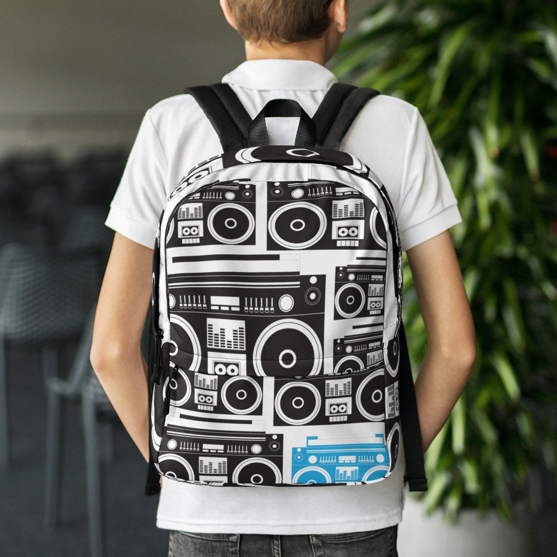 Black White & Boom Boombox Backpack Etsy