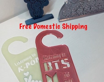 BTS / K-Pop Do Not Disturb Door Hanger 3D Printed • BTS Decoration for Fan / Army, Best Friend or Family • Perfect for Christmas or Birthday