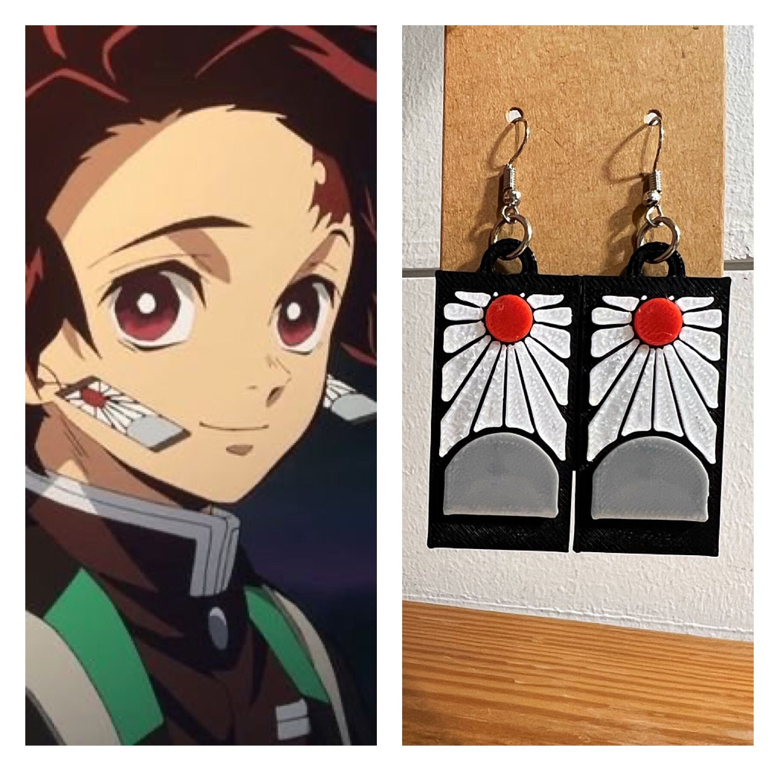 Demon slayer earrings etsy discount