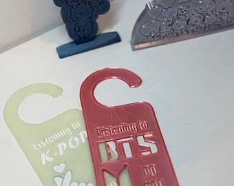 BTS / K-Pop Do Not Disturb Door Hanger 3D Printed • BTS Decoration for Fan / Army, Best Friend or Family • Perfect for Christmas or Birthday