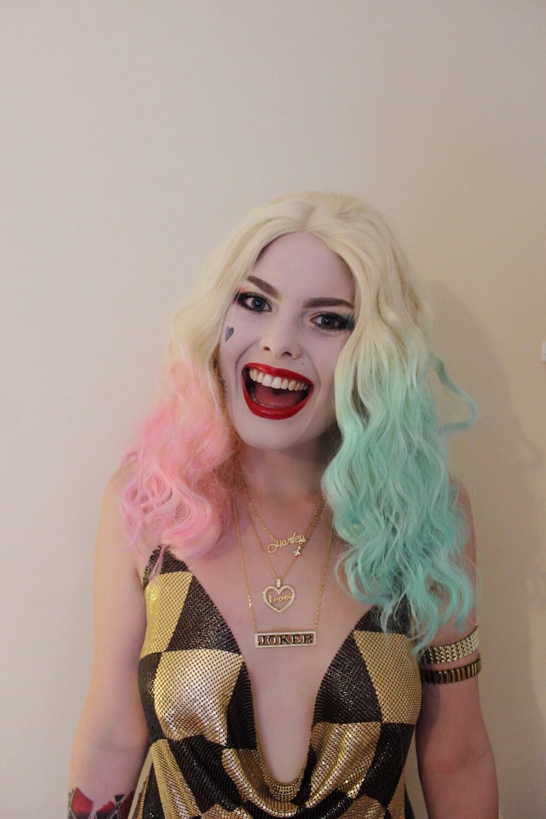Harley Quinn Lacefront Cosplay Wig Club scene from Suicide