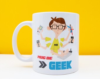 Mug GEEK, cadeau geek, cadeau homme, cadeau enfant