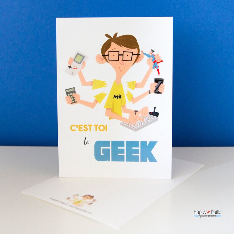 Deco geek Geek gift geek card gift man