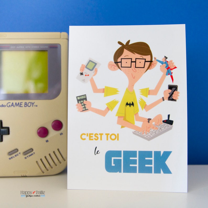 Deco geek Geek gift geek card gift man