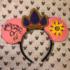 Rapunzel Tangled long haired Princess Disney Inspired Mickey Minnie Mouse Ears