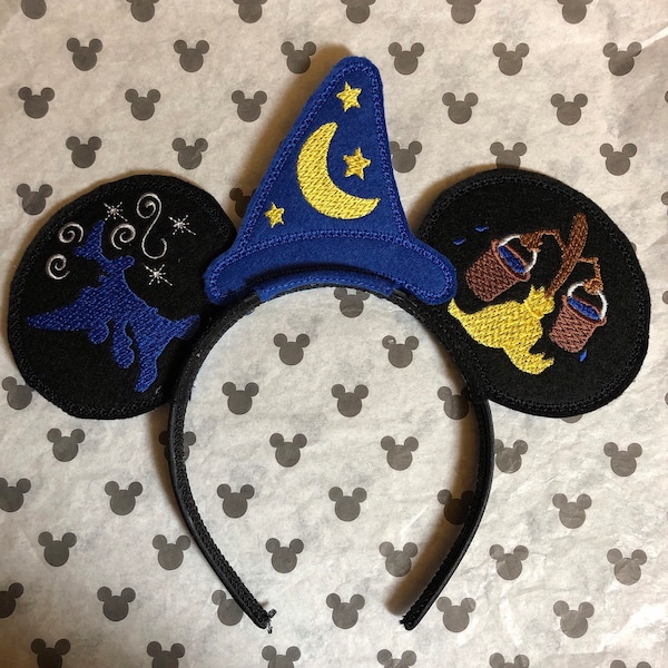 Sorcerer Mickey Fantasia Disney Inspired Mickey Minnie Mouse Ears