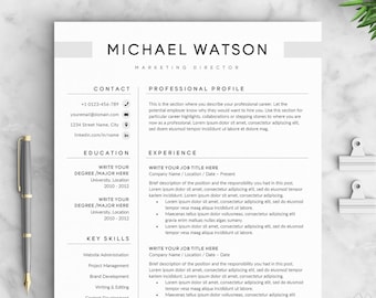 resume template etsy a professional resume template