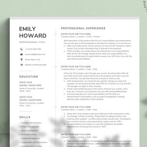 Resume Template for Google Docs, Word, Pages | Professional Resume, Functional Resume, Modern Resume, Word CV Template, Resume Design