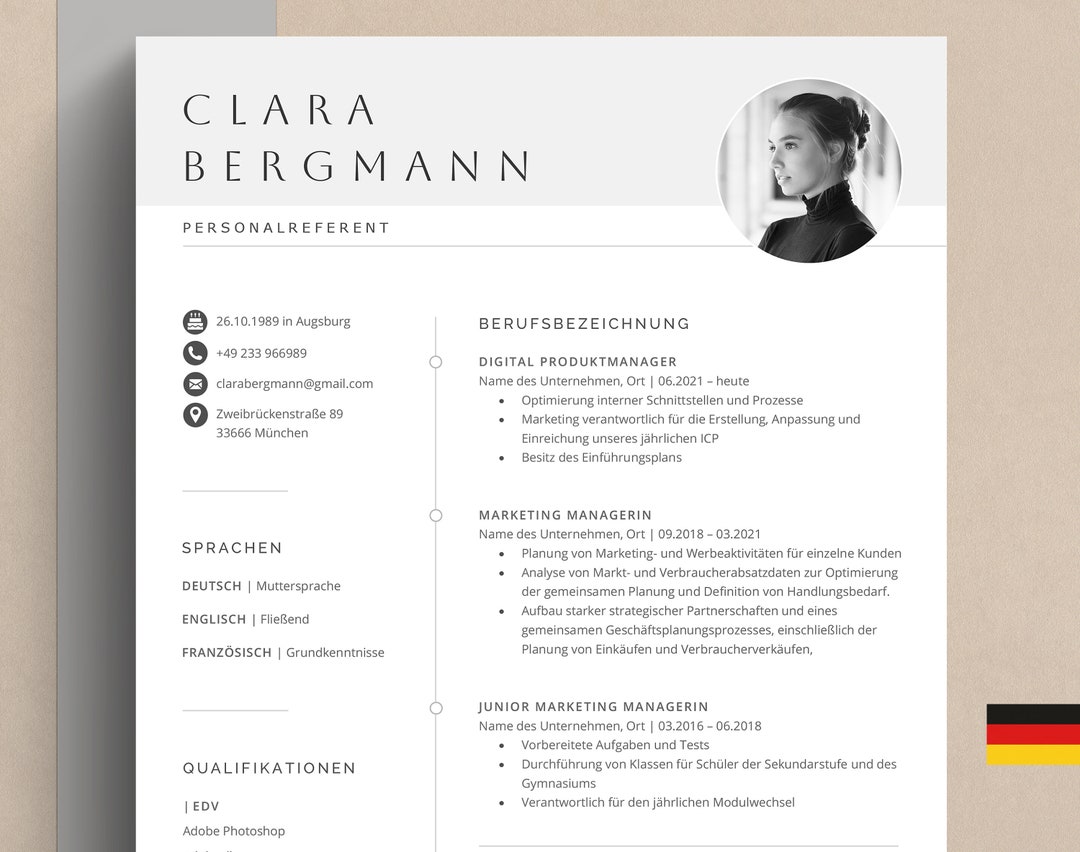 Application Template German Lebenslauf Vorlage Für Word Und Pages Application Template German Lebenslauf Vorlage Für Word Und Pages