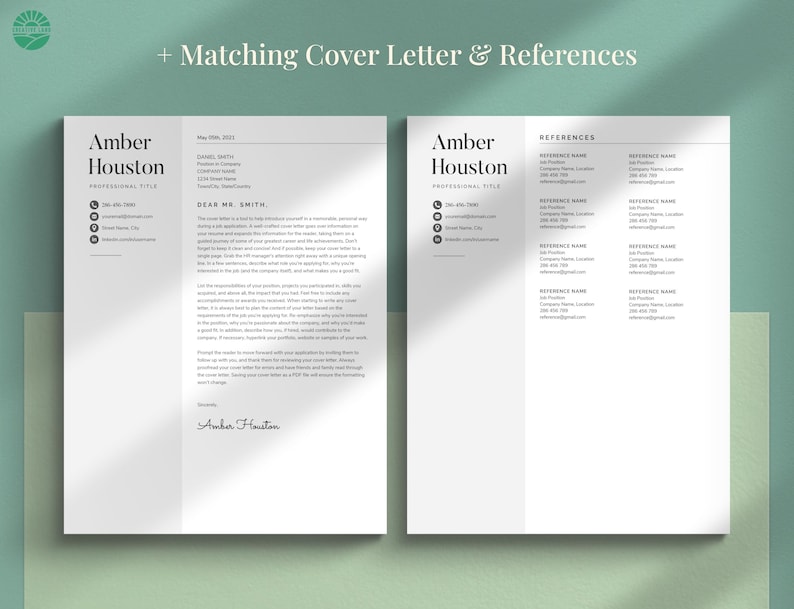 Resume Template for Word, Pages, Google Docs - Professional & Modern CV Design image 5