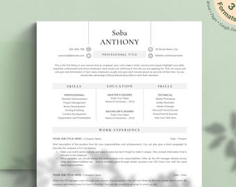 Elegant Resume Template for Word, Pages, and Google Docs