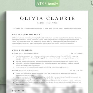 ATS Resume Template: Minimalist CV for Word, Pages, Google Docs (Cover Letter Included)