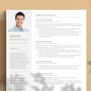 Modern Resume Template: Google Docs, Word, Pages (A4 & US Letter) (Digital Download)