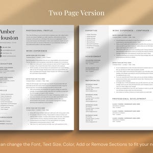 Resume Template for Word, Pages, Google Docs - Professional & Modern CV Design image 3