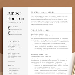 Professional Resume Template for Google Docs, Word, Pages | Modern Resume Template, CV Template, Minimalist Resume, Instant Download