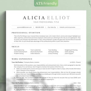 Modèle de CV ATS, CV professionnel moderne (Word, Pages, Google Docs)
