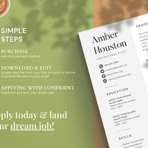 Resume Template for Word, Pages, Google Docs - Professional & Modern CV Design image 10