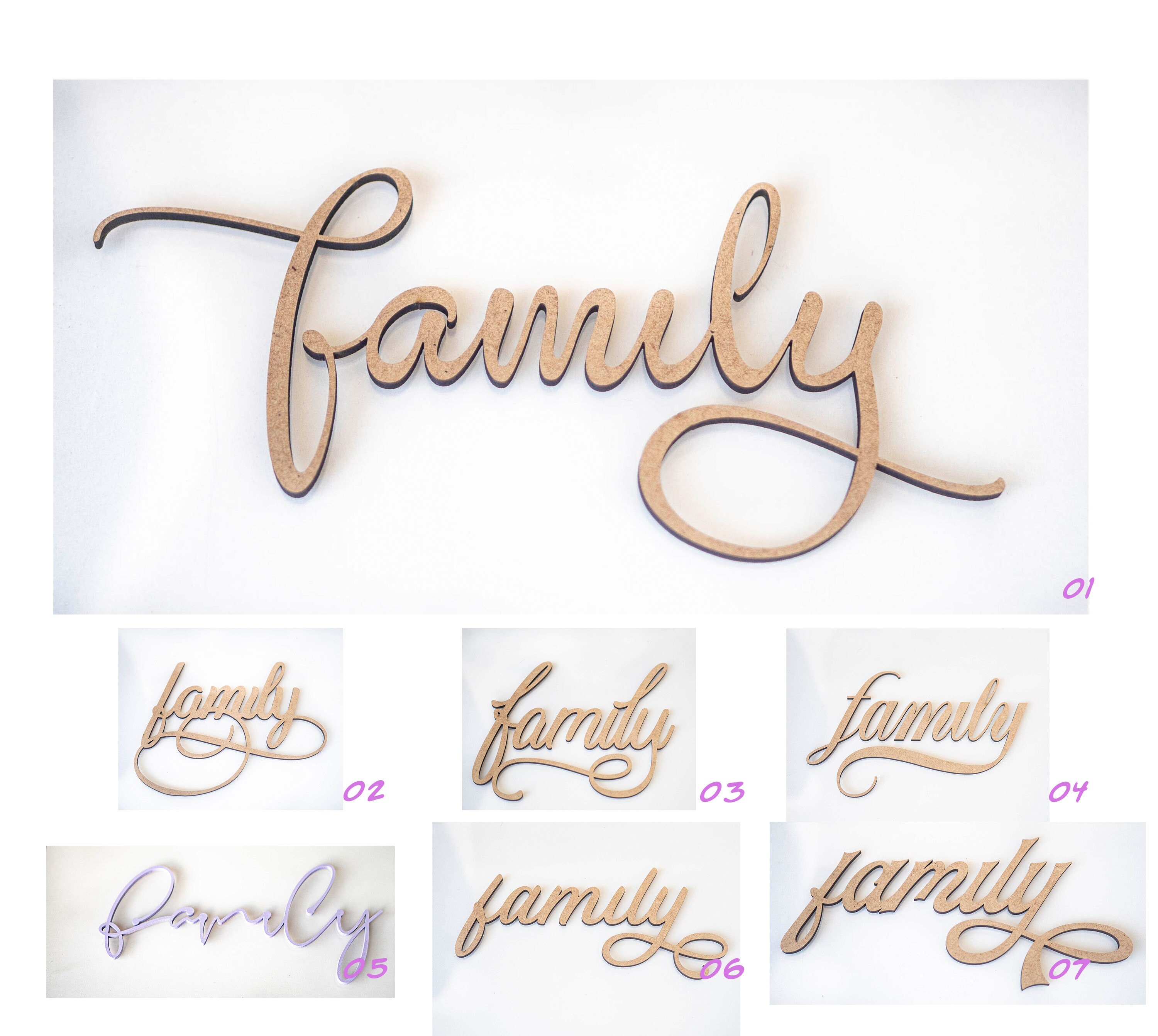 Family Wall Decor Word Sign Wooden Word Wall Art Word Etsy Australia
