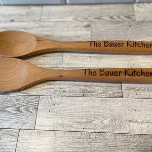 Personalized Engraved Wood Spoon and Turner, House Warming  Utensils, Home gifts, Personalized gift for mom