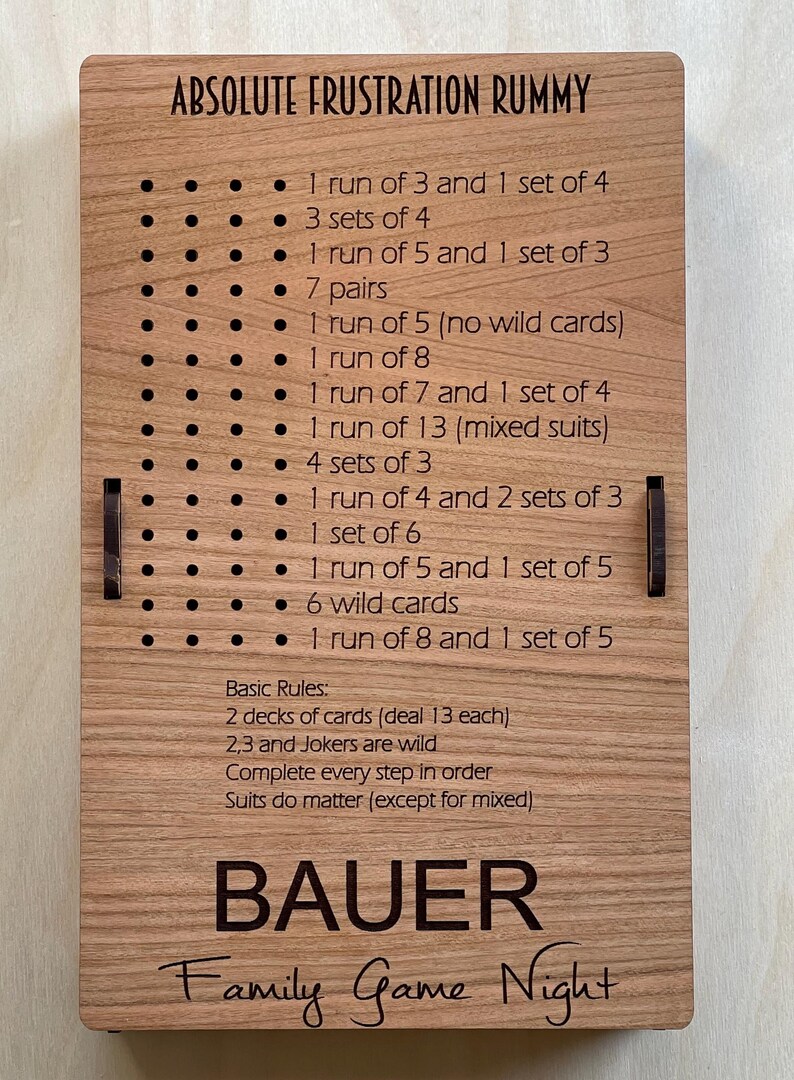 Absolute Frustration Rummy - Etsy