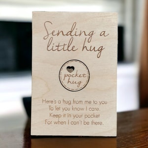 Abrazo de bolsillo - Regalo para alguien que amas - Te extraño - Tarjeta para un ser querido - Pensando en ti - Regalo para padres abuelos hijos