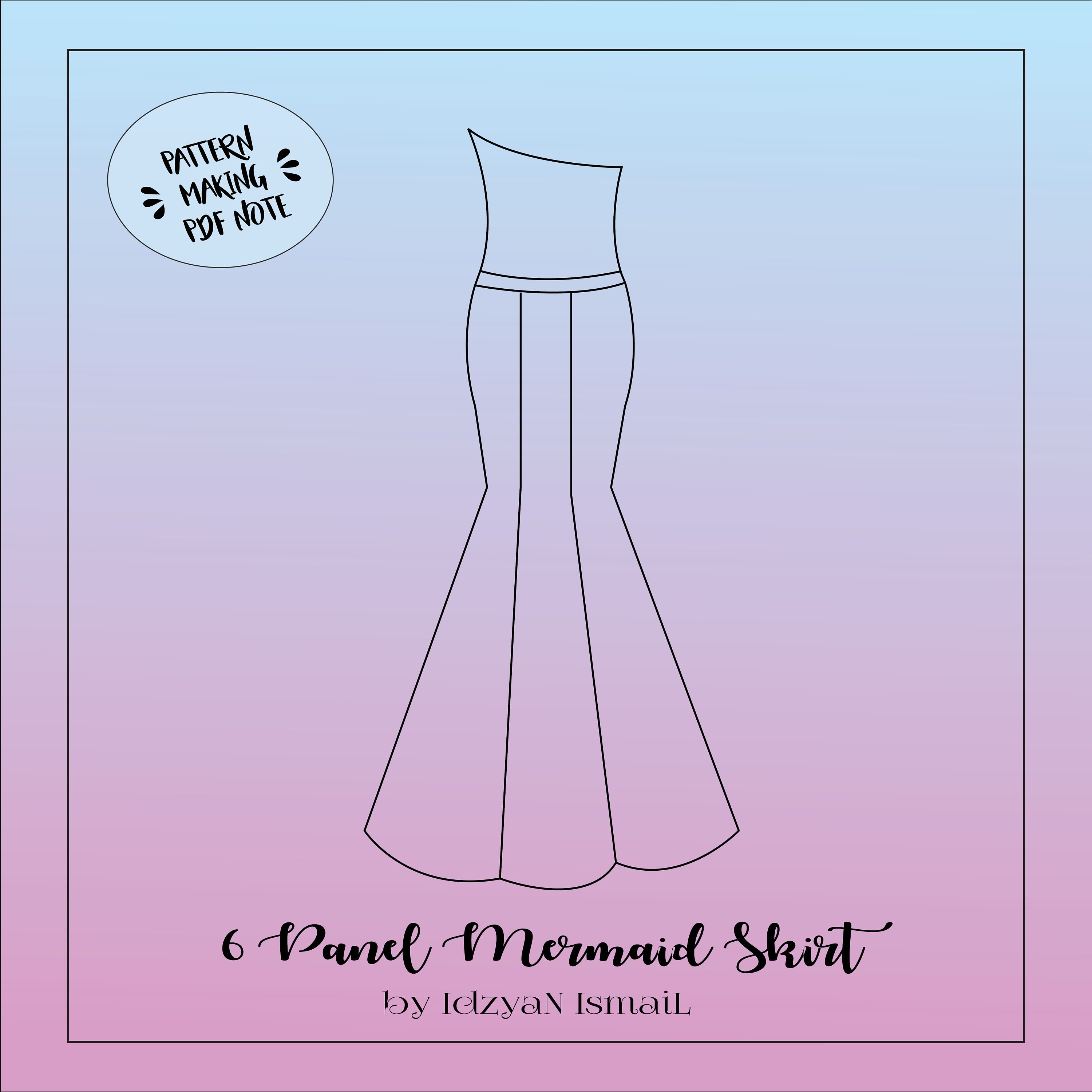 6 panel a line skirt pattern