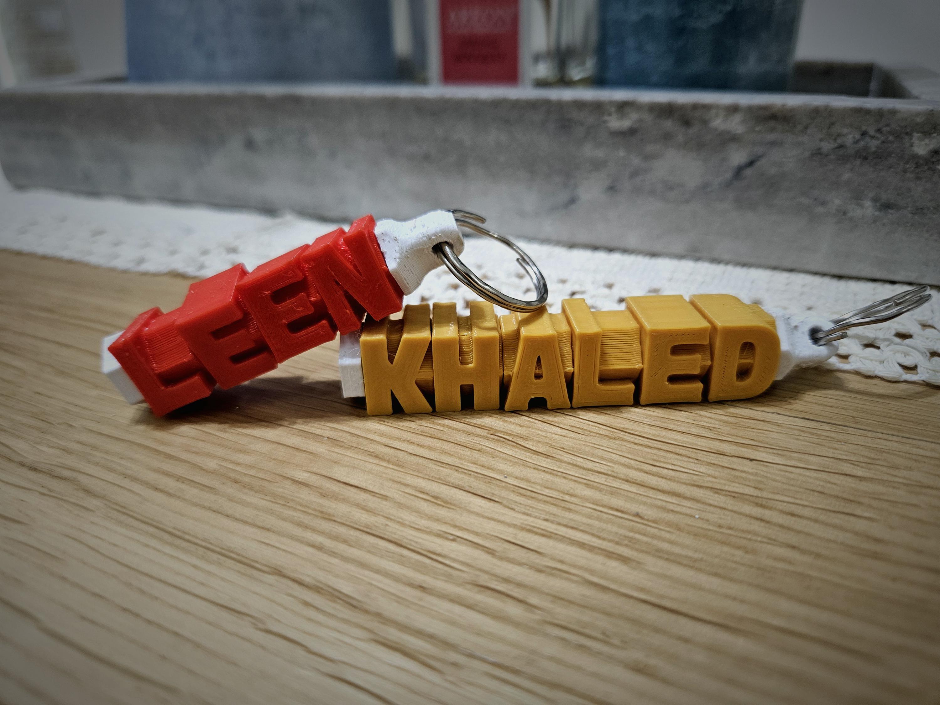 Custom Name Fidget Keychain Spinner: Personalized 3D Printed Gift - Etsy