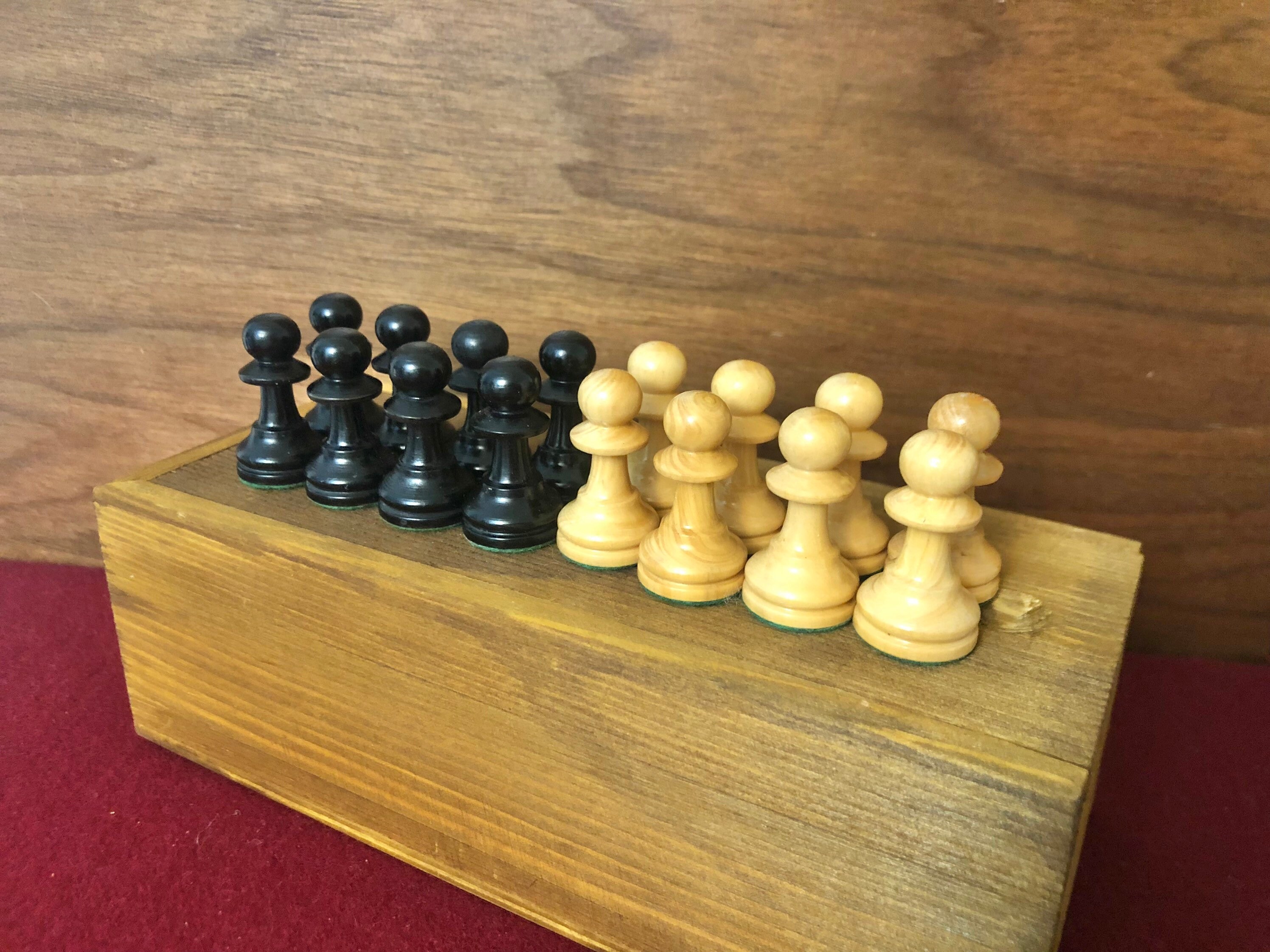 Vintage Lardy Analysis Staunton Chess Set Lot 364 