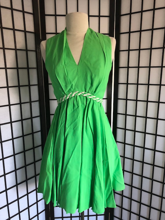 1960's Lime Green Party Dress
