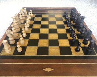 Luxury Weighted Regency Chess Set + XL Board Lot #239