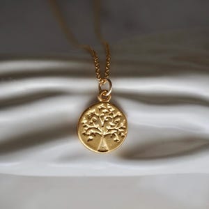 Dainty 14K Gold Filled Tree of Life Pendant Necklace