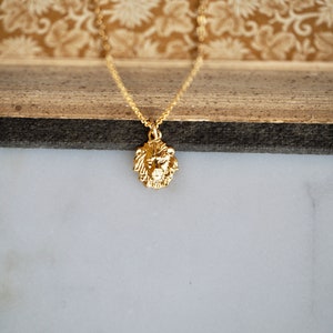 Collier lion en or, collier meilleur ami délicat, collier délicat avec breloque petit lion, collier Gold Filled, collier symbolique image 4