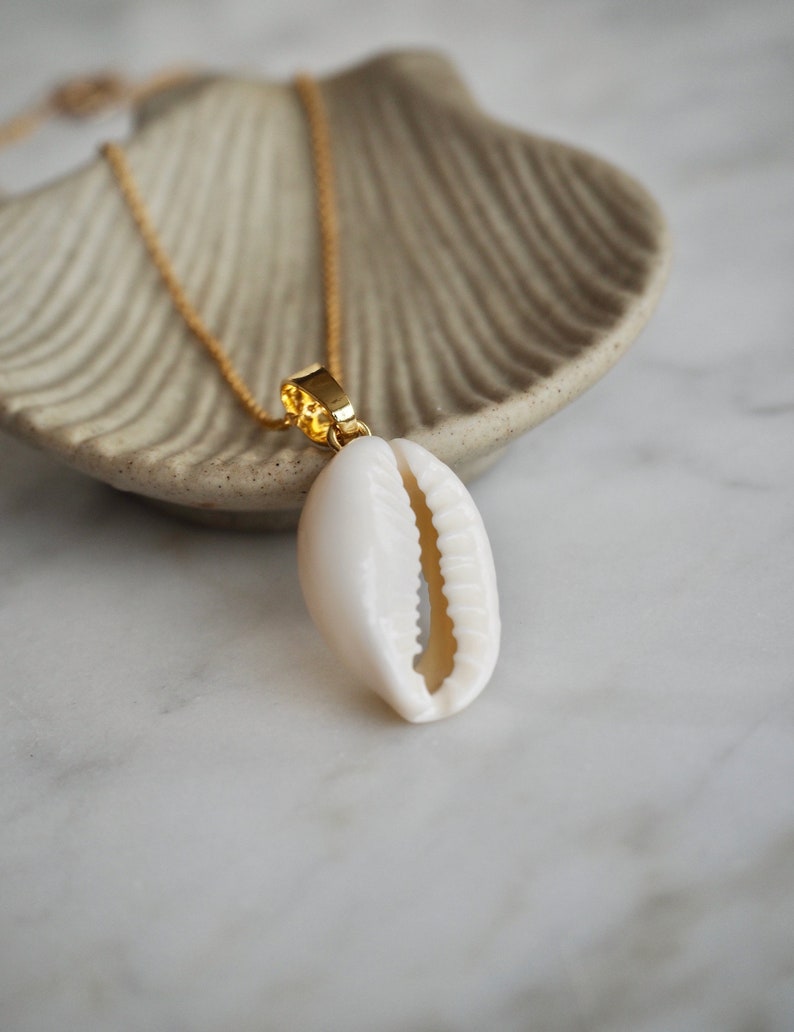 Cowrie Shell Necklace, Gold Filled Seashell Necklace, Mermaid Necklace, Beach Necklace image 10