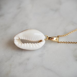 Cowrie Shell Necklace, Gold Filled Seashell Necklace, Mermaid Necklace, Beach Necklace image 2
