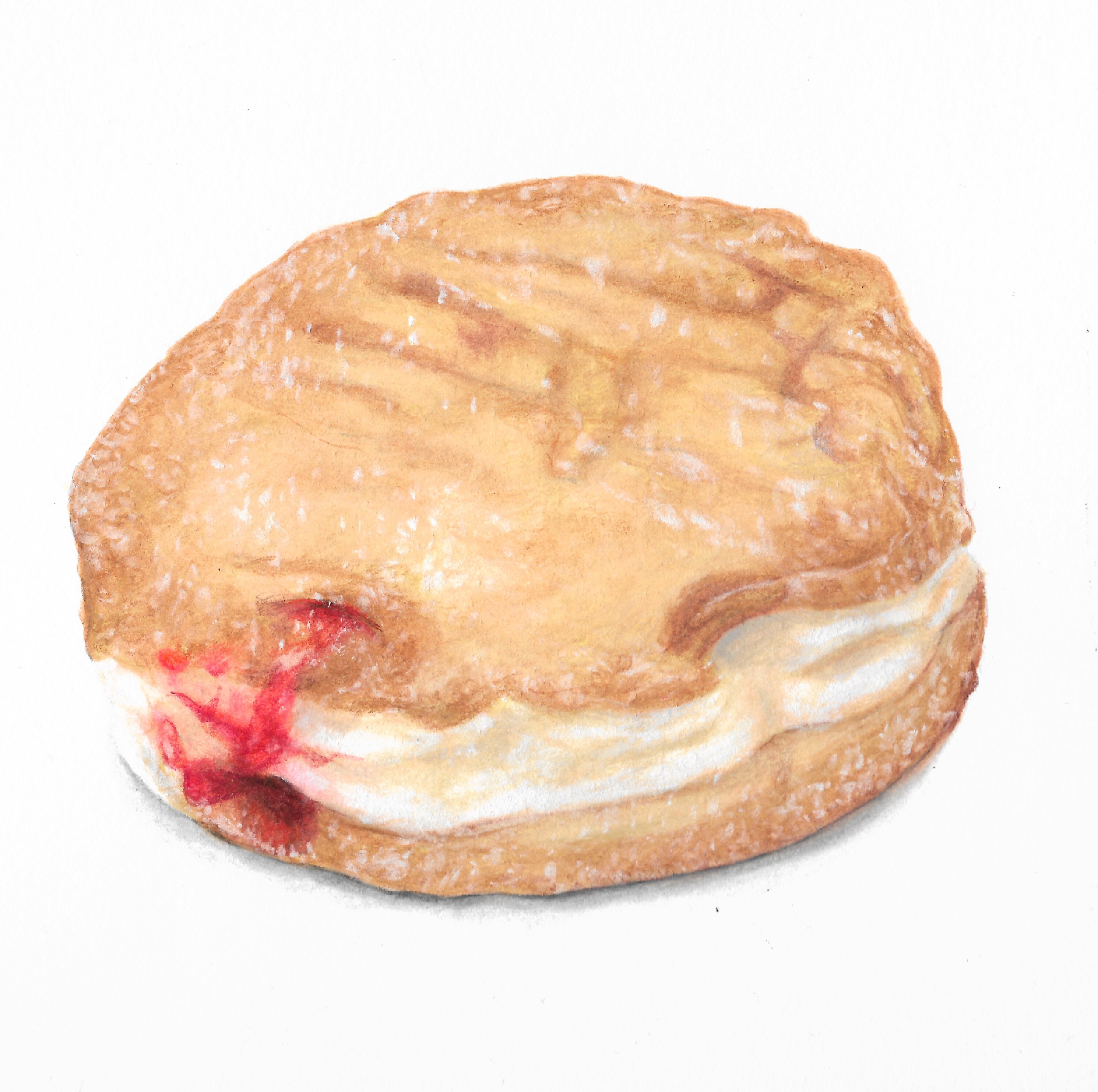 Jam Doughnut Art Print Etsy