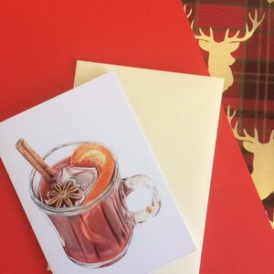 Lot de 5 cartes de Noël gourmandes et festives