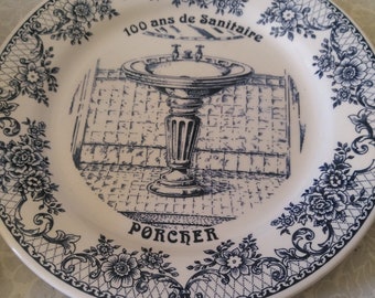 advertising plate - 100 years Sanitaire Porcher- GIEN