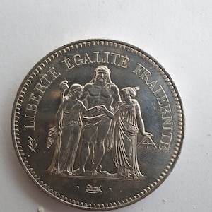 Coin, 50 Francs, Hercules, silver, 1978