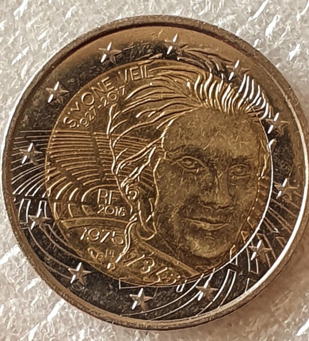 Münze, Frankreich, 2 Euro, Gedenken, Simone Veil, 2018 Etsy.de
