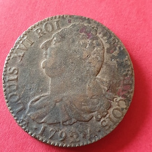 Louis XVI, (constitutional monarch), 2 sols, said &quot; au faisceau &quot; A, Paris