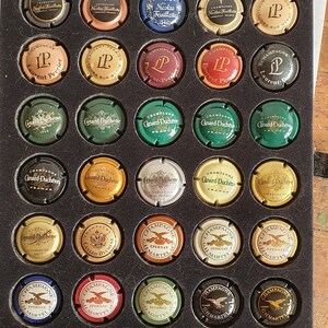Capsules/muselets of French champagne lot of 50 pieces large and small producers without duplicate