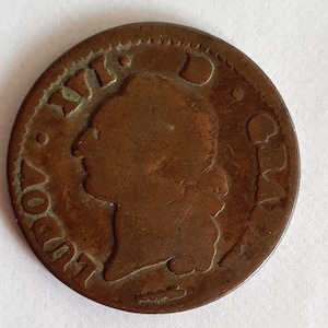 Coin, France, Sol de Béarn, Louis XVI, copper 1783 Pau
