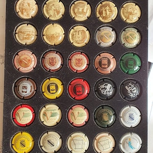 French champagne capsules/muselets lot of 50 pieces all generic without duplicate